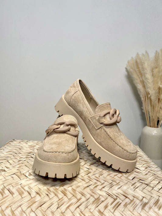 Loafer Wildleder - Beige